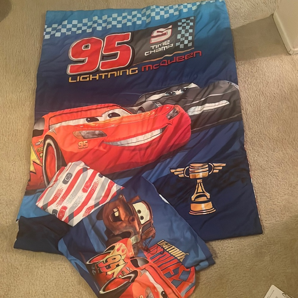 Disney kids Lightning McQueen bed set